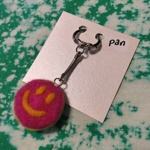 Pansexual Smiley Keychain